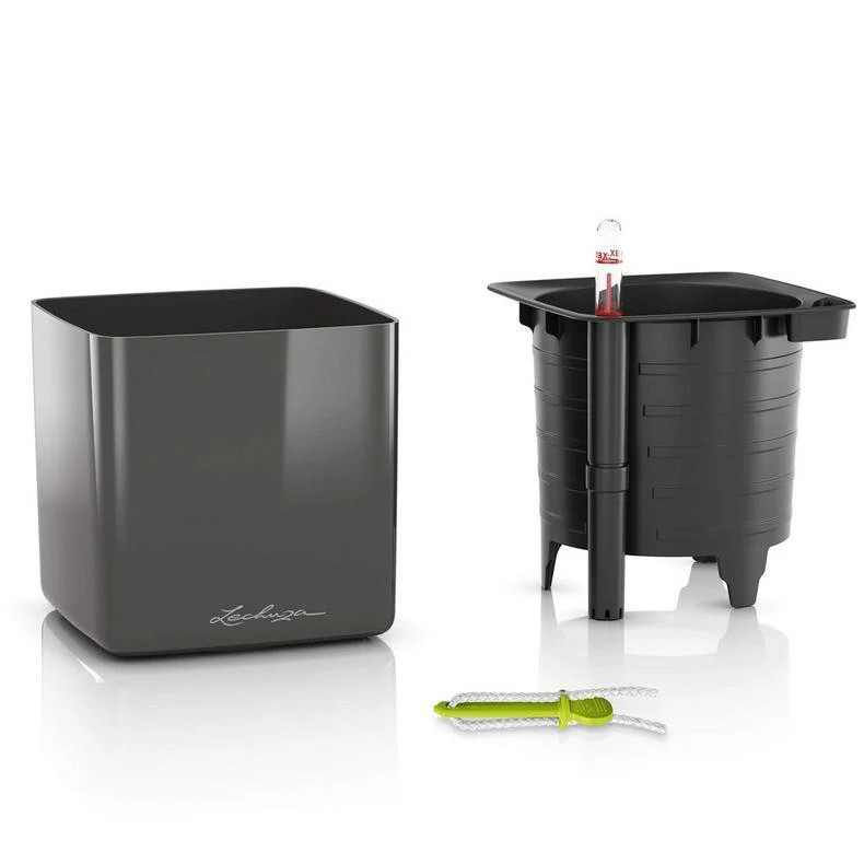 Lechuza CUBE Glossy 14 Self Watering Plant Pot - Image 3